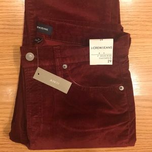 NWT J.Crew 9” High-rise Toothpick Corduroy